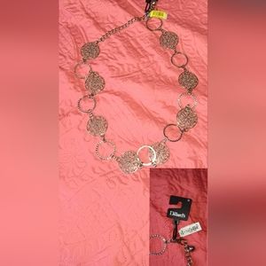 FASHION FOCUS METAL BELT WITH BLING NWT